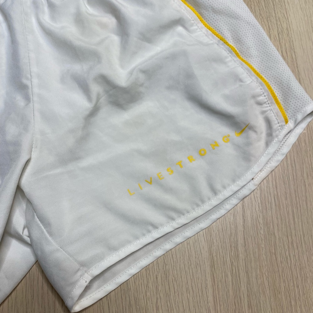 White Nike Dri-Fit Running workout Shorts - Picture 2 of 5